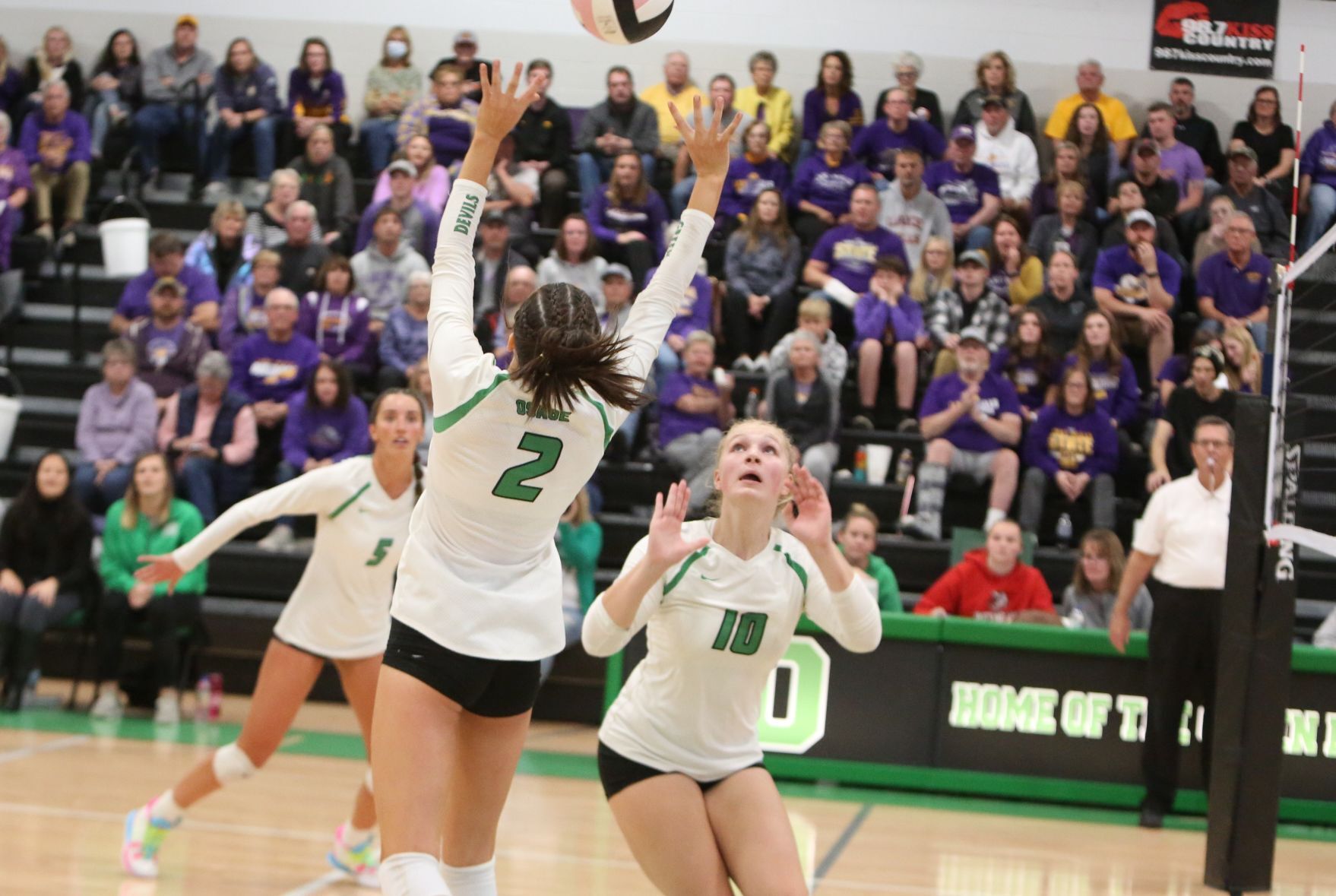 Osage volleyball vs Lake Mills - Class 2A Region 6 Semifinals - Grimm, Aschenbrenner